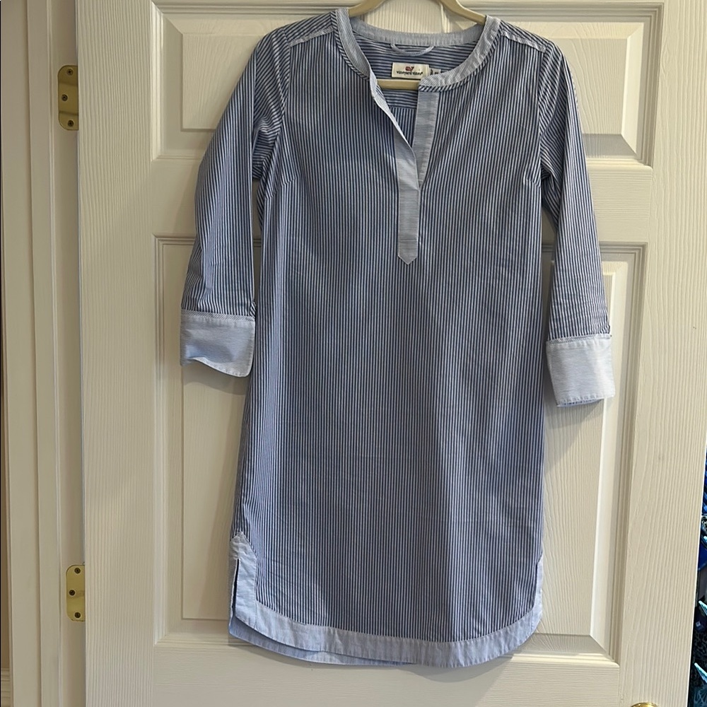 Vineyard Vines Blue Striped Tunic Dress